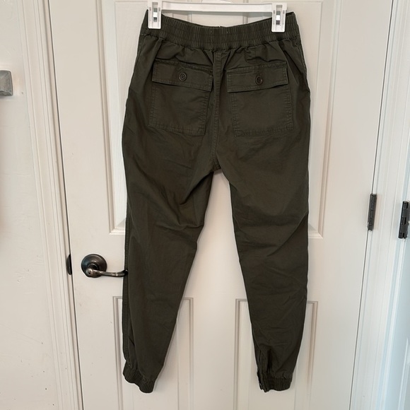 Pact Women’s Woven Twill Utility Jogger Pants in Green - Picture 3 of 8